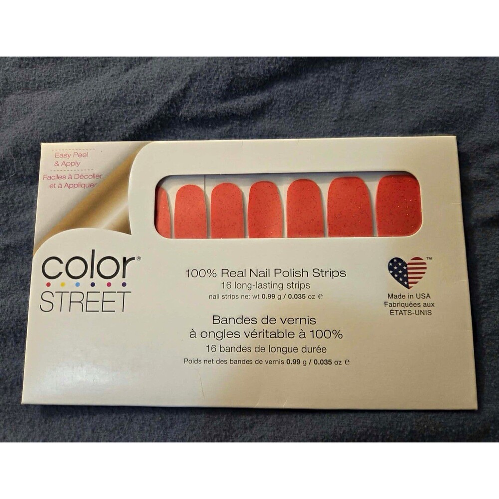 Color Street Watermelon Crush Pink Glitter Nail Polish Strips FMG310 0.035oz